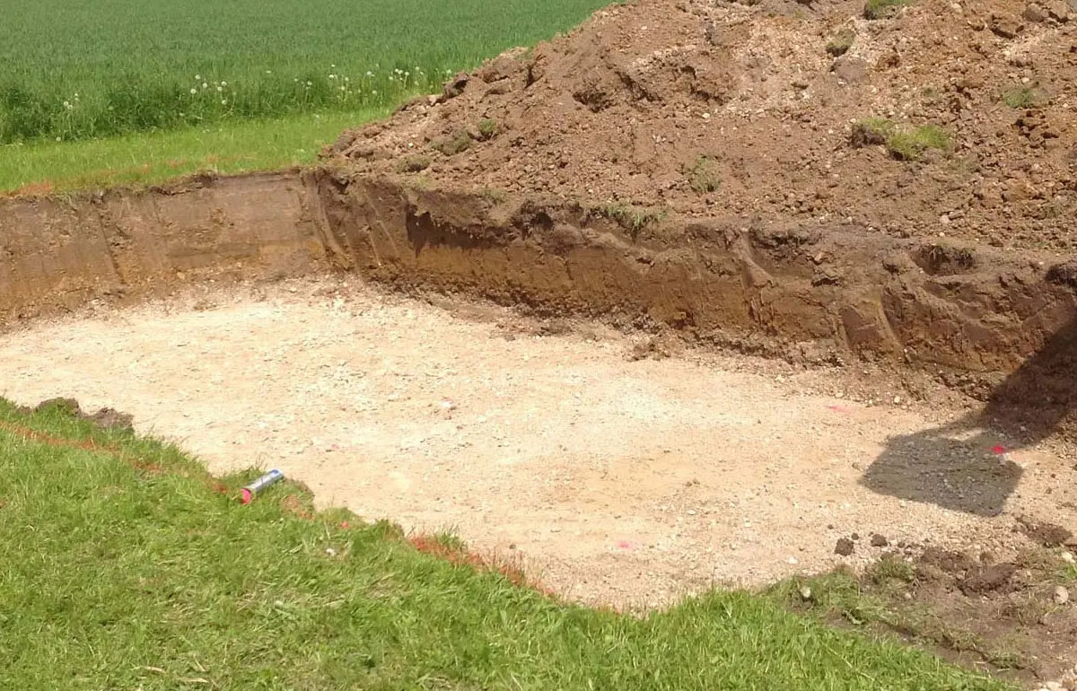 Erdarbeiten Baugrube Pool Zwickau